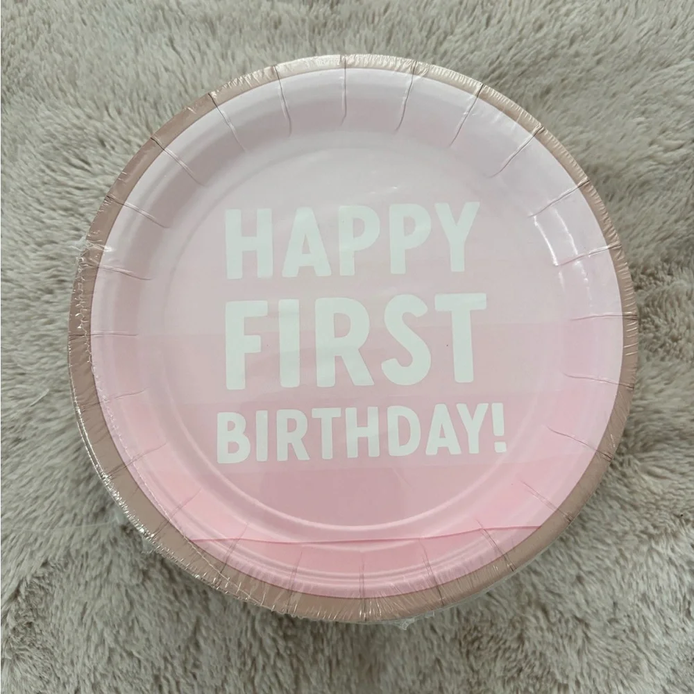 First birthday plates